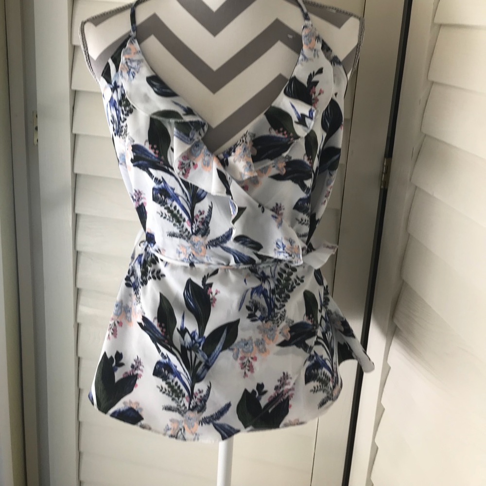 Floral Wrap Blouse